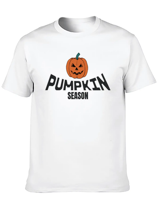 Pumpkin Season. Thanksgiving Lightweight Cotton T-Shirt – Daily Comfort Graphic Shirt