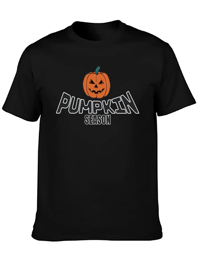 Pumpkin Season. Thanksgiving Lightweight Cotton T-Shirt – Daily Comfort Graphic Shirt