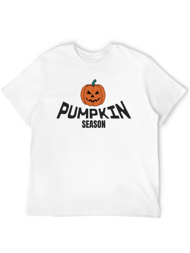 Pumpkin Season. Thanksgiving Lightweight Cotton T-Shirt – Daily Comfort Graphic Shirt