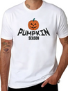 Pumpkin Season. Thanksgiving Lightweight Cotton T-Shirt – Daily Comfort Graphic Shirt
