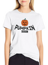 Pumpkin Season. Thanksgiving Lightweight Cotton T-Shirt – Daily Comfort Graphic Shirt