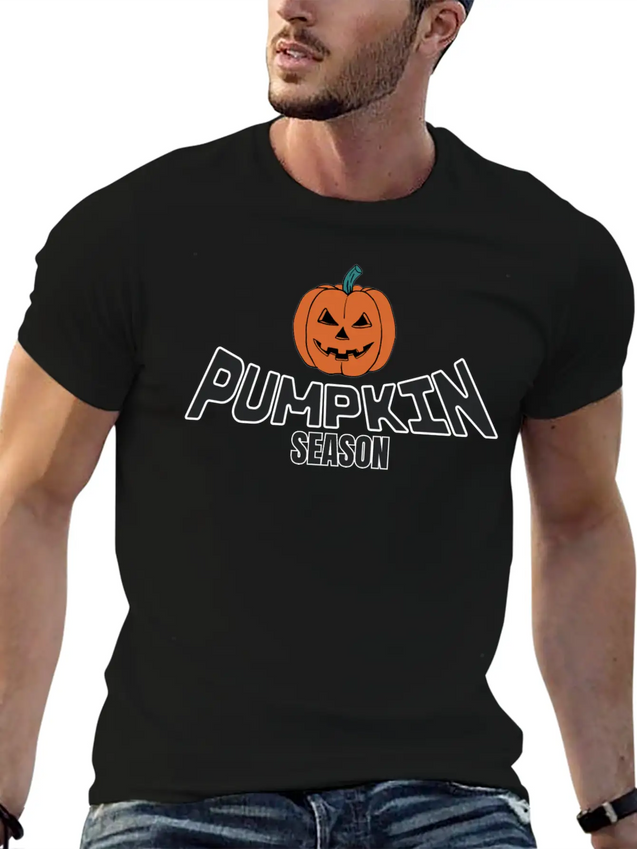 Pumpkin Season. Thanksgiving Lightweight Cotton T-Shirt – Daily Comfort Graphic Shirt