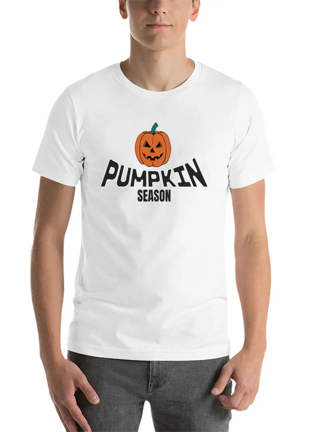 Pumpkin Season. Thanksgiving Lightweight Cotton T-Shirt – Daily Comfort Graphic Shirt