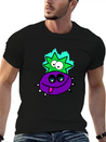 Purple Vibe Star Cartoon Design Lightweight Cotton T-Shirt – Daily Comfort Graphic Shirt