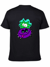 Purple Vibe Star Cartoon Design Lightweight Cotton T-Shirt – Daily Comfort Graphic Shirt