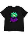 Purple Vibe Star Cartoon Design Lightweight Cotton T-Shirt – Daily Comfort Graphic Shirt