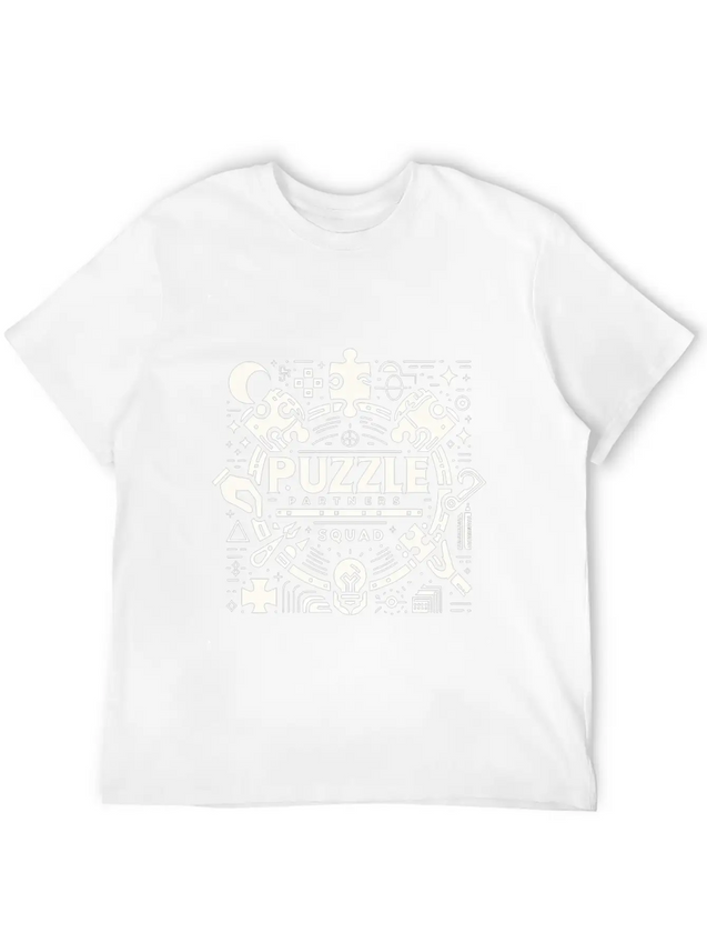 Puzzle Partners Squad 3 Lightweight Cotton T-Shirt – Daily Comfort Graphic Shirt