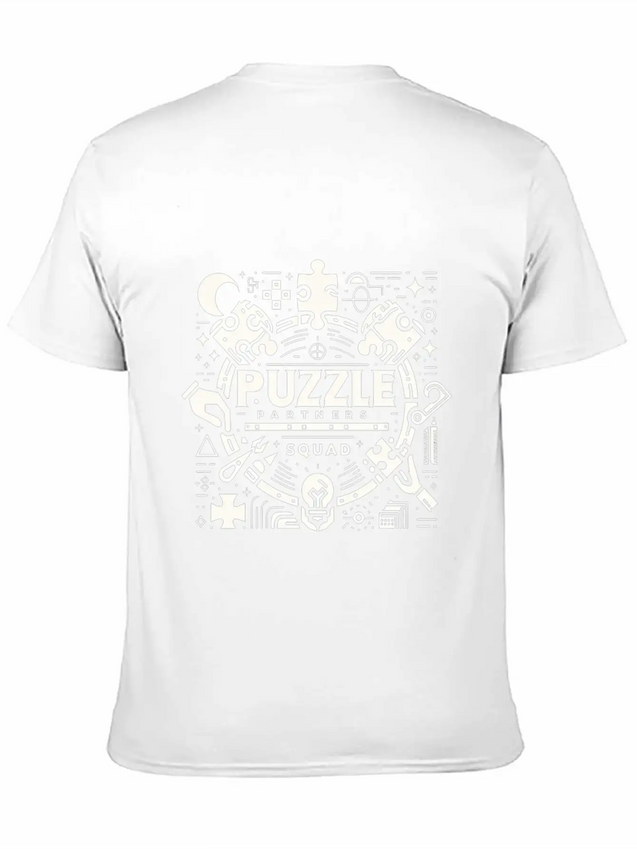 Puzzle Partners Squad 3 Lightweight Cotton T-Shirt – Daily Comfort Graphic Shirt