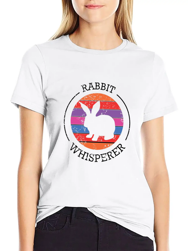 Rabbit Whisperer Design For A Rabbit Lightweight Cotton T-Shirt – Daily Comfort Graphic Shirt