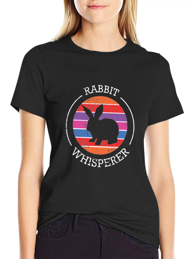 Rabbit Whisperer Design For A Rabbit Lightweight Cotton T-Shirt – Daily Comfort Graphic Shirt