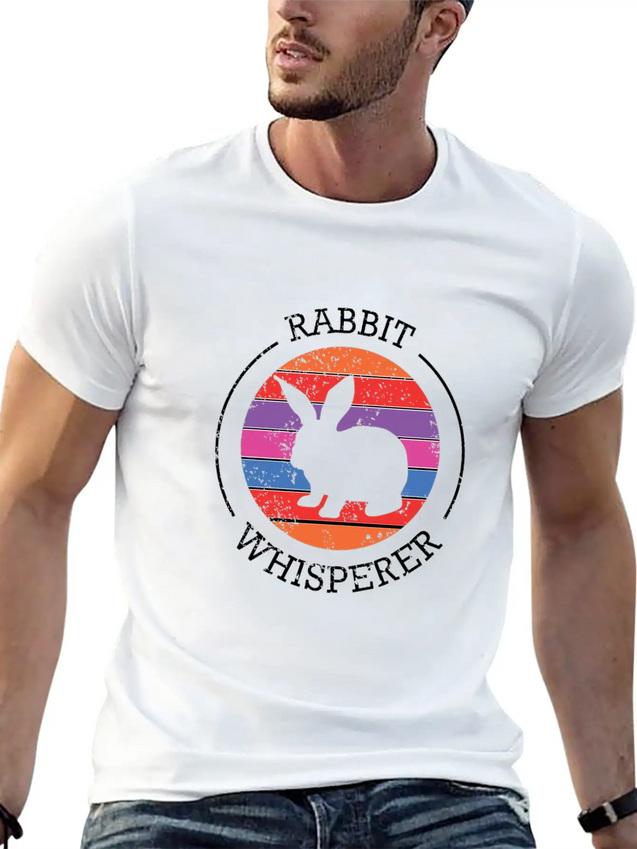 Rabbit Whisperer Design For A Rabbit Lightweight Cotton T-Shirt – Daily Comfort Graphic Shirt