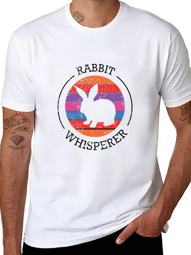 Rabbit Whisperer Design For A Rabbit Lightweight Cotton T-Shirt – Daily Comfort Graphic Shirt