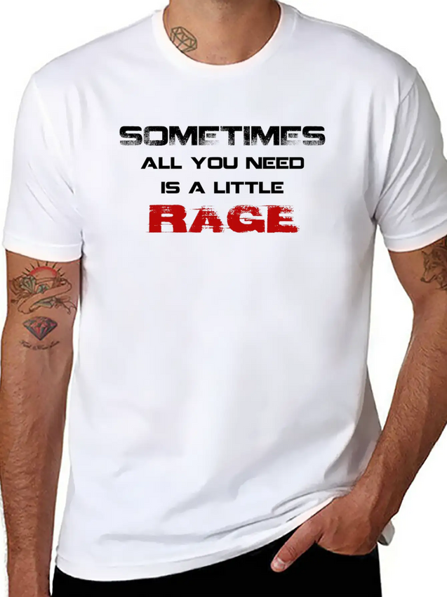 RAGE Lightweight Cotton T-Shirt – Daily Comfort Graphic Shirt