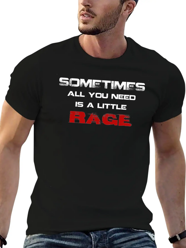 RAGE Lightweight Cotton T-Shirt – Daily Comfort Graphic Shirt