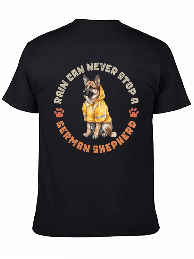Rain Can Never Stop A German Shepherd Lightweight Cotton T-Shirt – Daily Comfort Graphic Shirt