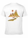 Rainbow Dots Hills Lightweight Cotton T-Shirt – Daily Comfort Graphic Shirt