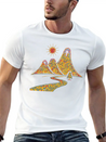 Rainbow Dots Hills Lightweight Cotton T-Shirt – Daily Comfort Graphic Shirt