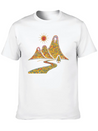 Rainbow Dots Hills Lightweight Cotton T-Shirt – Daily Comfort Graphic Shirt