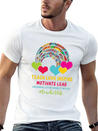 Rainbow Teacher Love Inspire Lead Motivate Encoura Lightweight Cotton T-Shirt – Daily Comfort Graphic Shirt