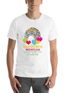 Rainbow Teacher Love Inspire Lead Motivate Encoura Lightweight Cotton T-Shirt – Daily Comfort Graphic Shirt