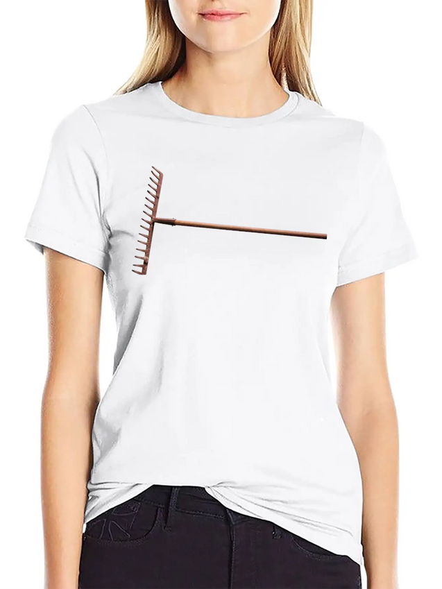 Rake Harke Rechen Heu Stroh Garten Garden Lightweight Cotton T-Shirt – Daily Comfort Graphic Shirt