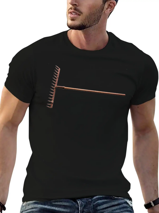 Rake Harke Rechen Heu Stroh Garten Garden Lightweight Cotton T-Shirt – Daily Comfort Graphic Shirt