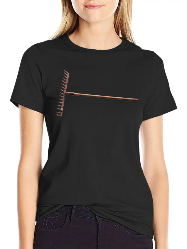 Rake Harke Rechen Heu Stroh Garten Garden Lightweight Cotton T-Shirt – Daily Comfort Graphic Shirt