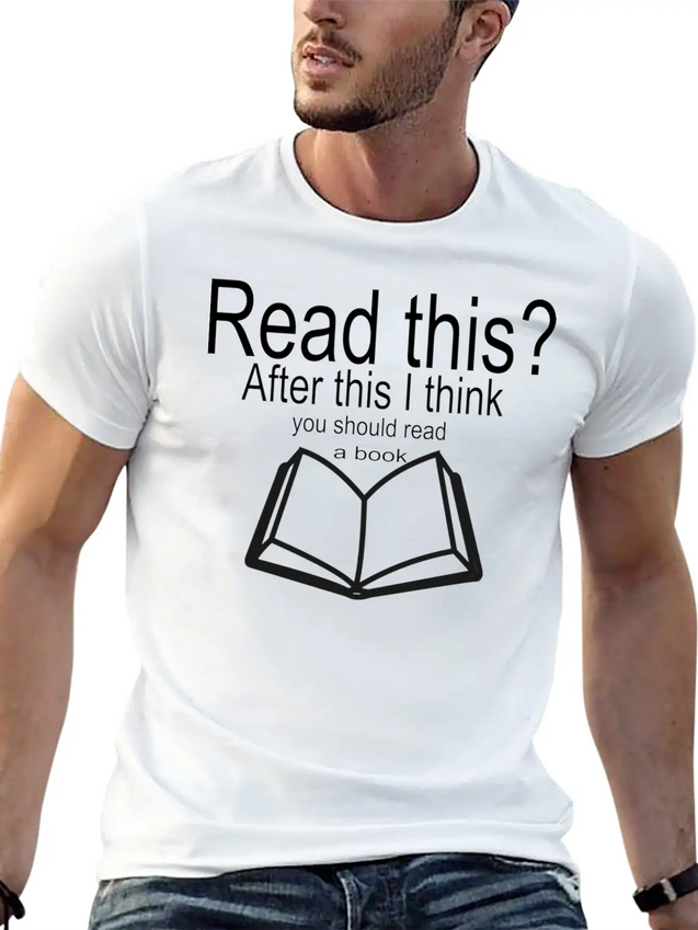 Read A Book Lightweight Cotton T-Shirt – Daily Comfort Graphic Shirt