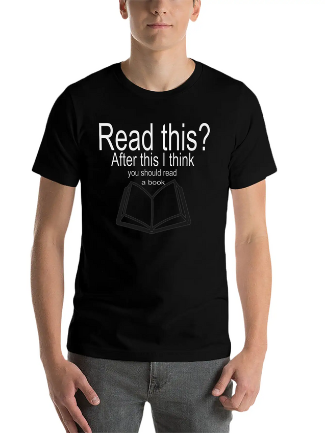 Read A Book Lightweight Cotton T-Shirt – Daily Comfort Graphic Shirt