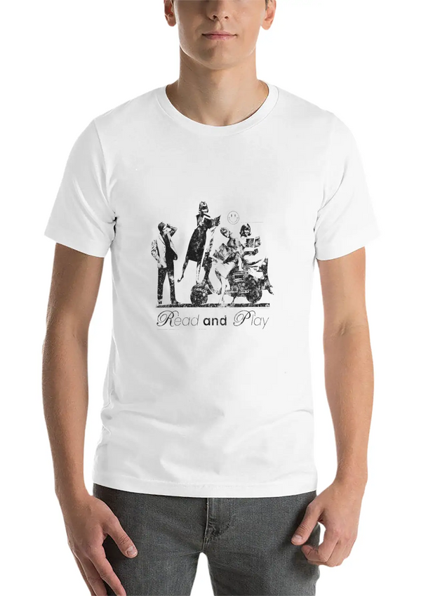 Read And Play Grunge Vintage Aesthetics Lightweight Cotton T-Shirt – Daily Comfort Graphic Shirt