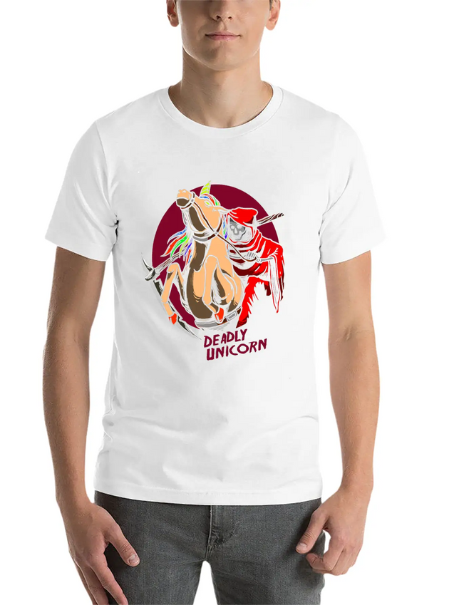 Reaper Horror Rock Unicorn Lightweight Cotton T-Shirt – Daily Comfort Graphic Shirt