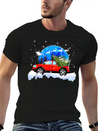 Red Truck Pick Up Christmas Tree Lightweight Cotton T-Shirt – Daily Comfort Graphic Shirt