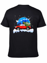 Red Truck Pick Up Christmas Tree Lightweight Cotton T-Shirt – Daily Comfort Graphic Shirt