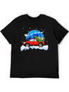 Red Truck Pick Up Christmas Tree Lightweight Cotton T-Shirt – Daily Comfort Graphic Shirt