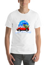 Red Truck Pick Up Christmas Tree Lightweight Cotton T-Shirt – Daily Comfort Graphic Shirt