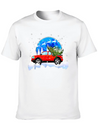 Red Truck Pick Up Christmas Tree Lightweight Cotton T-Shirt – Daily Comfort Graphic Shirt