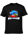 Red Truck Pick Up Christmas Tree Lightweight Cotton T-Shirt – Daily Comfort Graphic Shirt