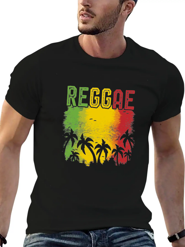 Reggae Lightweight Cotton T-Shirt – Daily Comfort Graphic Shirt
