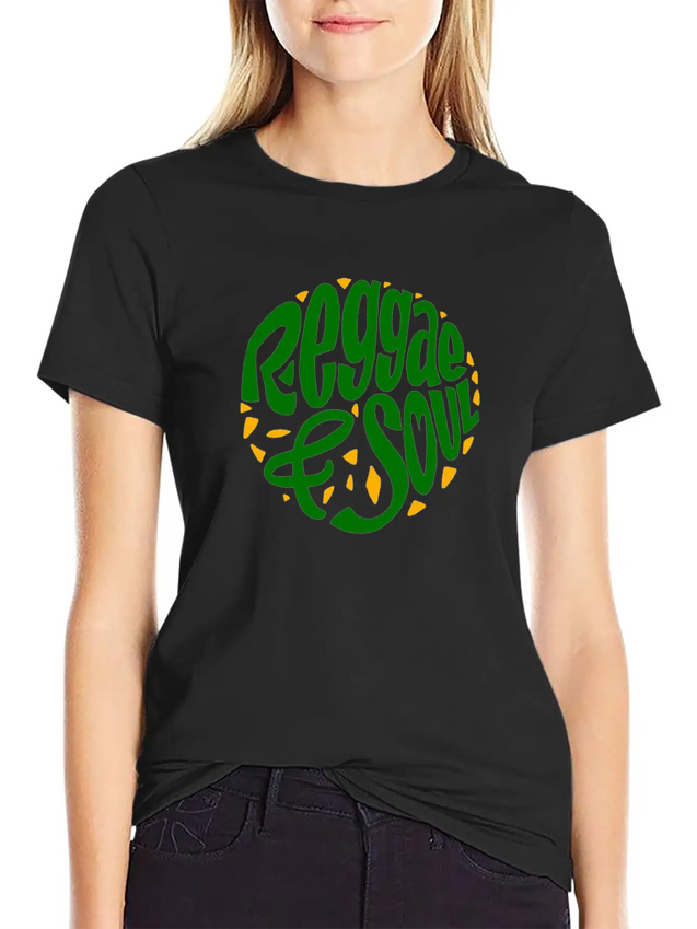 Reggae & Soul Print | Jamaican Flag Or Jamaica Lightweight Cotton T-Shirt – Daily Comfort Graphic Shirt