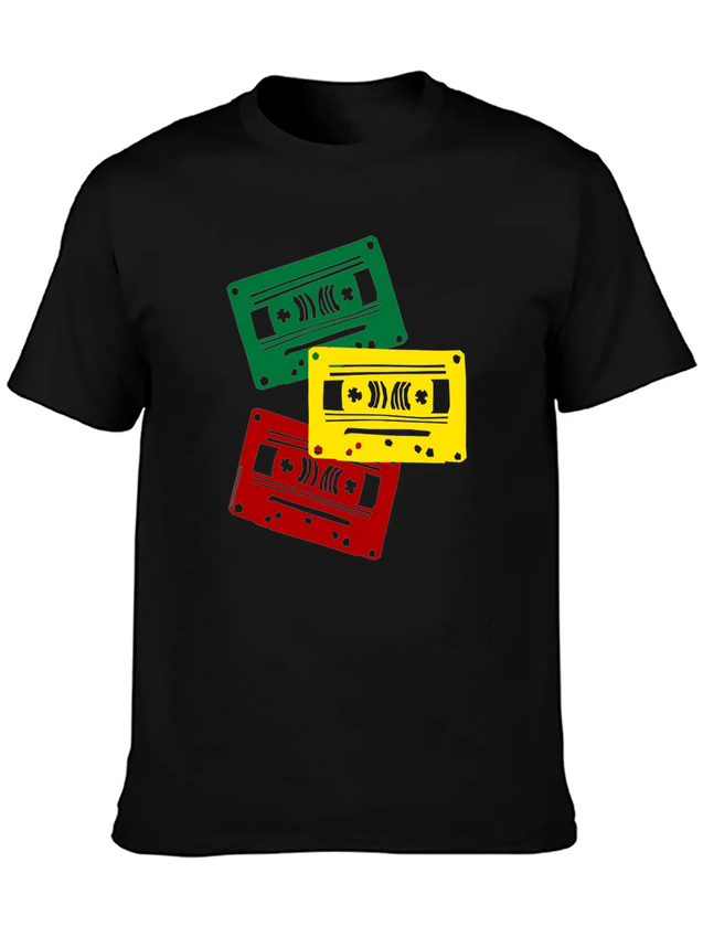 REGGAE TAPES Lightweight Cotton T-Shirt – Daily Comfort Graphic Shirt