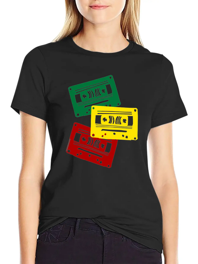 REGGAE TAPES Lightweight Cotton T-Shirt – Daily Comfort Graphic Shirt