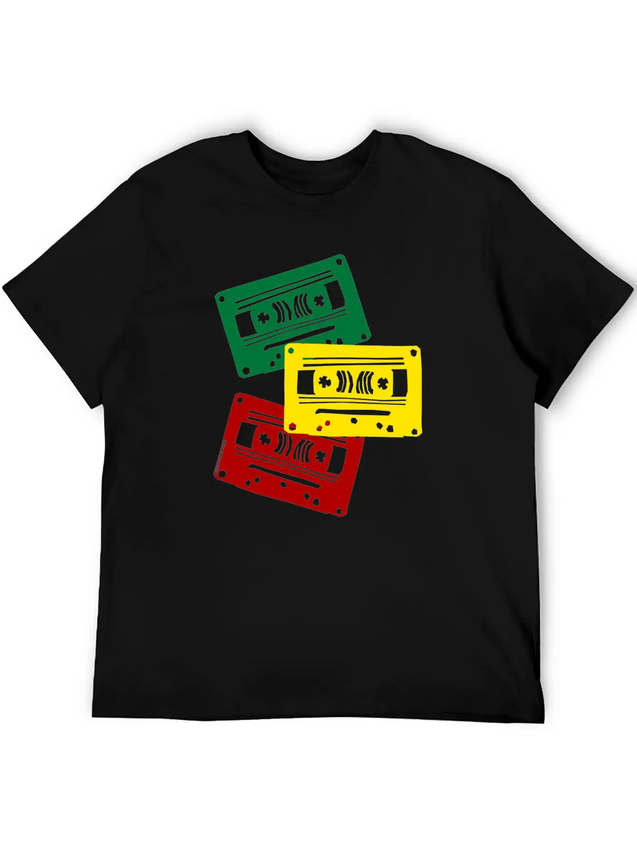 REGGAE TAPES Lightweight Cotton T-Shirt – Daily Comfort Graphic Shirt