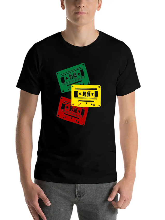 REGGAE TAPES Lightweight Cotton T-Shirt – Daily Comfort Graphic Shirt