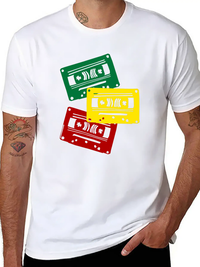 REGGAE TAPES Lightweight Cotton T-Shirt – Daily Comfort Graphic Shirt