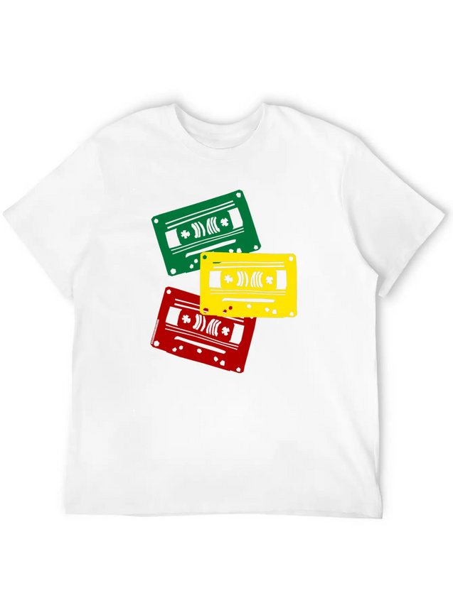 REGGAE TAPES Lightweight Cotton T-Shirt – Daily Comfort Graphic Shirt