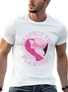 Respect The Flamingo Animal Flamingos Cute Lightweight Cotton T-Shirt – Daily Comfort Graphic Shirt