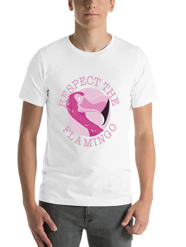 Respect The Flamingo Animal Flamingos Cute Lightweight Cotton T-Shirt – Daily Comfort Graphic Shirt