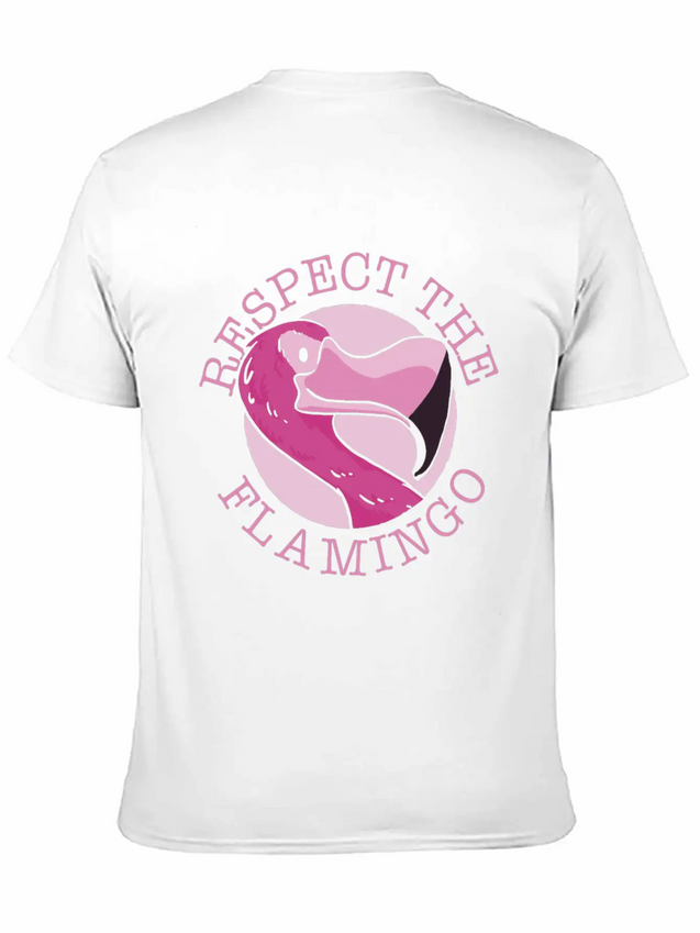 Respect The Flamingo Animal Flamingos Cute Lightweight Cotton T-Shirt – Daily Comfort Graphic Shirt