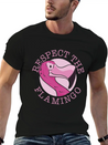 Respect The Flamingo Animal Flamingos Cute Lightweight Cotton T-Shirt – Daily Comfort Graphic Shirt