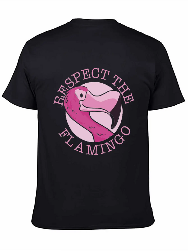 Respect The Flamingo Animal Flamingos Cute Lightweight Cotton T-Shirt – Daily Comfort Graphic Shirt